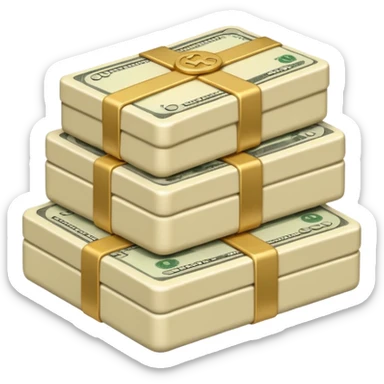 plain ivory money sticker