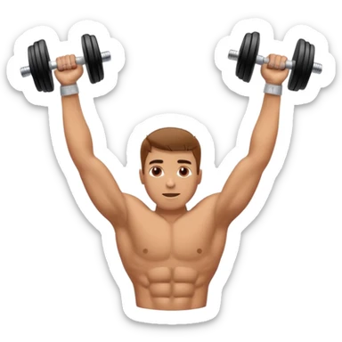
Dumbbell press level with movement while lying dowaccurate picturen sticker