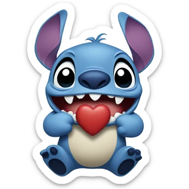 Stitch Disney Valentine’s Day sticker