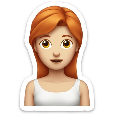 Redhead face palming sticker