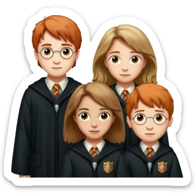 Harry Potter with Hermione Granger and Ron Weasley sticker