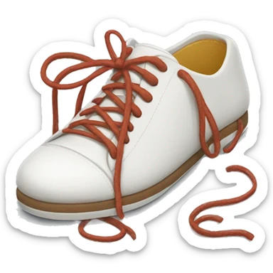Shoes with laces untied sticker