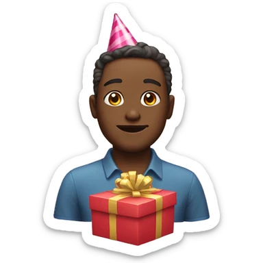 birthday present sticker