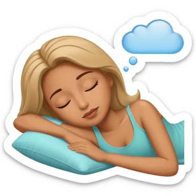 mujer acostada soñando sticker