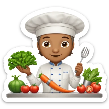 iguana chef with kitchen counter sticker