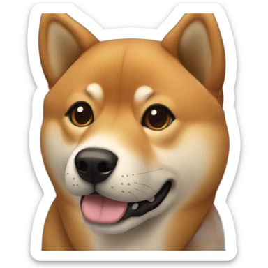 Black and tanned Shiba inu sticker
