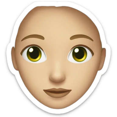 24 year old female with long dark blonde hair and green eyes sticker