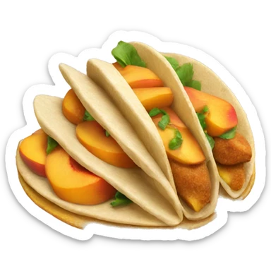 Peach tacos sticker