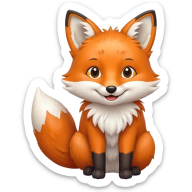 Renard mignon sticker