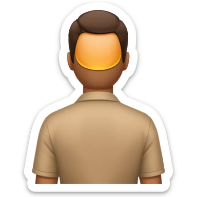 back view of a person sticker