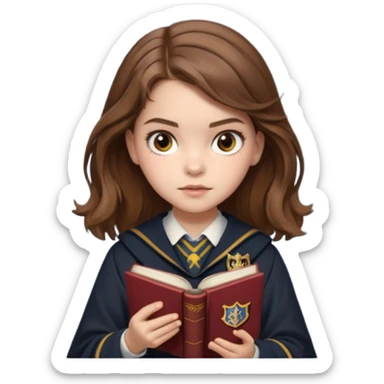 Barbara palvin as Hermione granger reading sticker