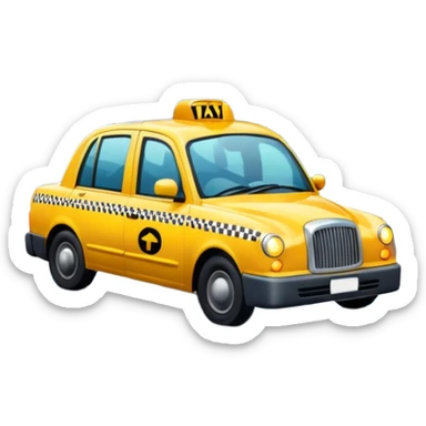 Taxi reflection + puddle, City Rain Scenes. sticker