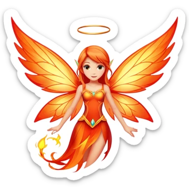 Bloom fire fairy wings from winx club sticker