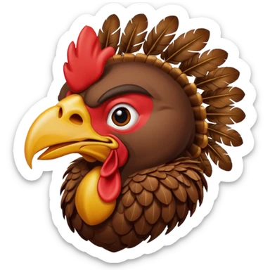 warrior turkey sticker