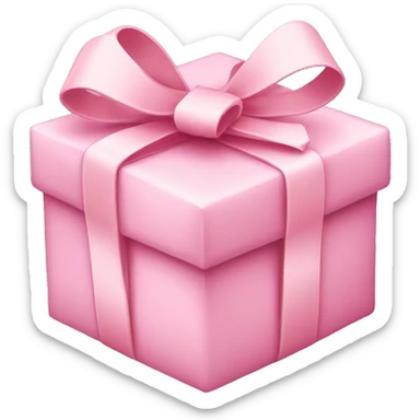 Light pink present sticker