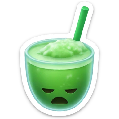 Iced matcha in a cup  sticker