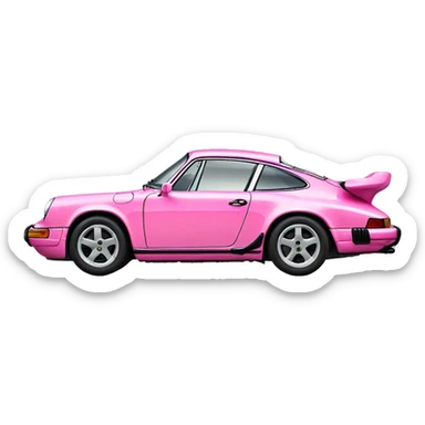 Pink porsche 911 sticker