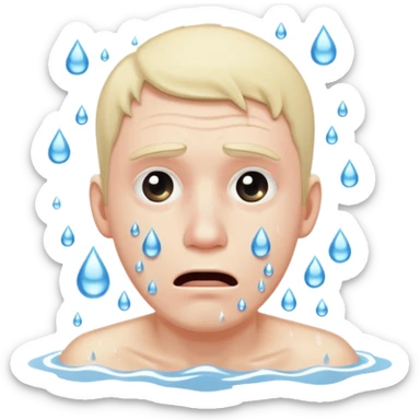 man drowning sticker