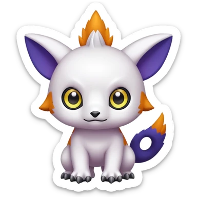 cute kawaii cool Digimon-Fakemon-animal full body sticker