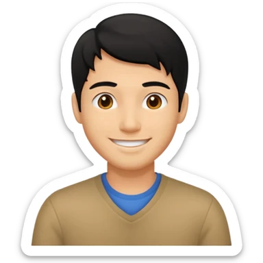 The Walking Man black hair  sticker