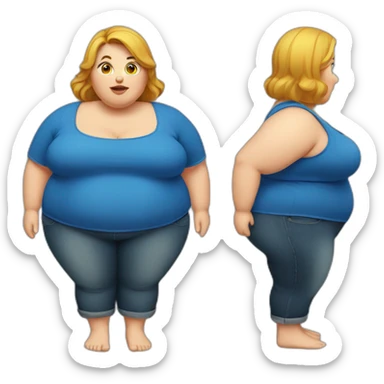 obese-woman-big-belly sticker