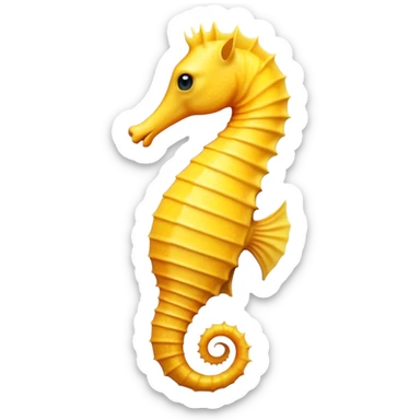 Yellow Sea horse sticker