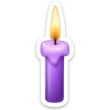 light purple candle sticker