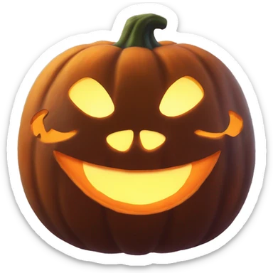 Crave Cat glowing Jack-o-lantern sticker