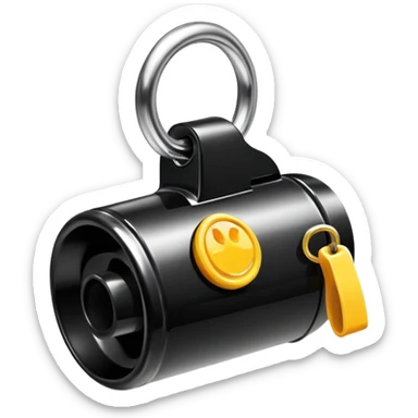 black coach's whistle sticker