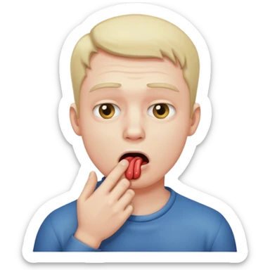 Guy choking himself sticker