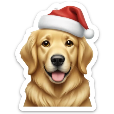 Golden retriever Christmas sticker