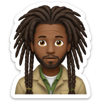 Homme noir avec des nate collées sticker