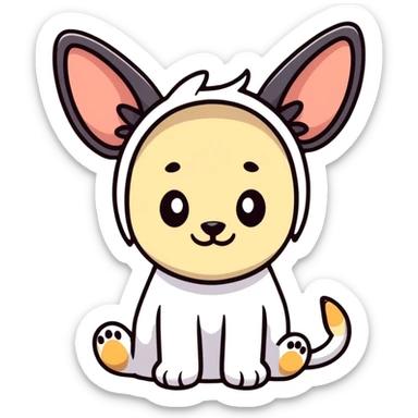 human male puppy ears sticker