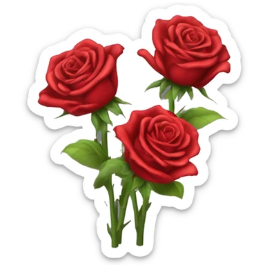 Ramo de 3 rosas rojas y 3 girasoles  sticker