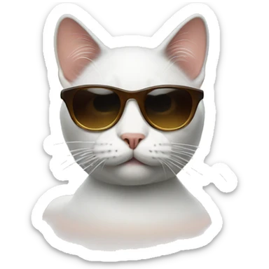 Cat with sunglasses sticker