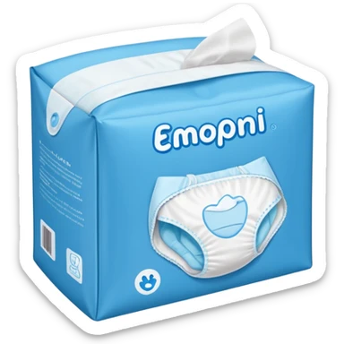 Diaper package sticker