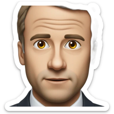 Macron qui ce frappe la tête sticker