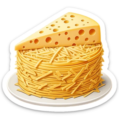Grated cheese sticker