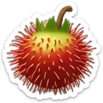 Rambutan fruit sticker