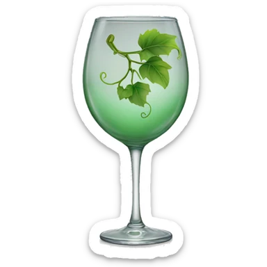 Vine glass sticker
