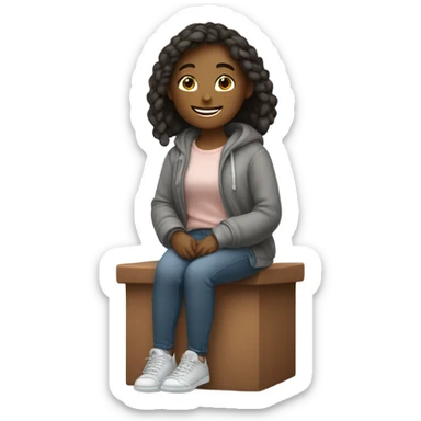 Girl chilling sticker