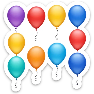 colorful balloons sticker