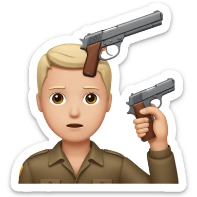 gun to head sticker