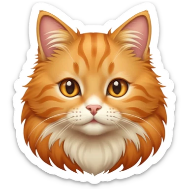 cute kedi cat with whiskers sticker