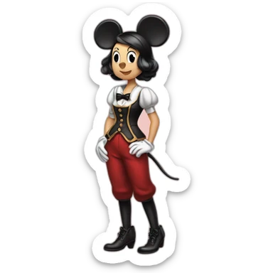 Clockwork Minnie Mouse Full Body sticker