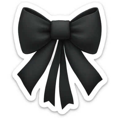 Black bow sticker