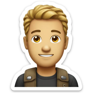 MAKE A PROFILE EMOJI FOR A FULL STACK DEVELOPER ACTIVELY LOOKING FOR A JOB sticker