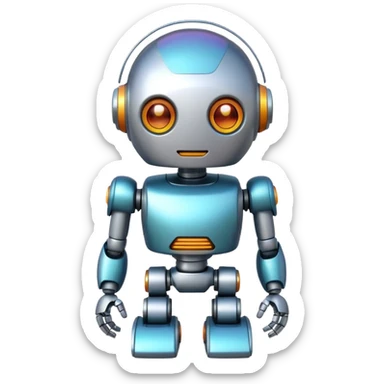 depict the concept of AI in a fun way sticker