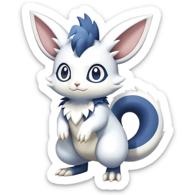 Shiny Furret-Minccino-Meowstic-Absol-Zangoose-Hybrid (Full body) sticker