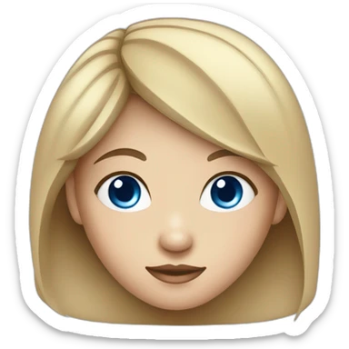 an Asia girl with blue eyes sticker